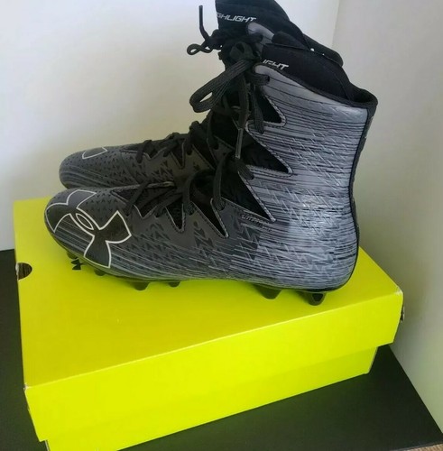 Men’s Under Armour Highlight MC Black/gray Lacrosse Cleats Size 9 Football  New