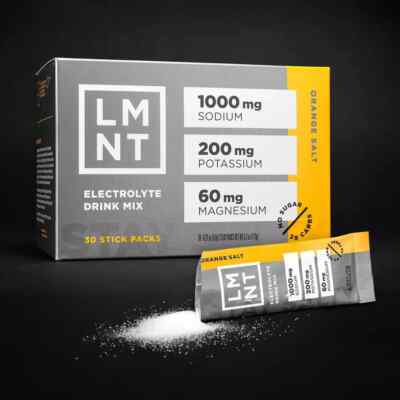 LMNT Electrolyte Drink Mix Pack of 30 Sticks Sugar-Free Keto Paleo (Pick Flavor)