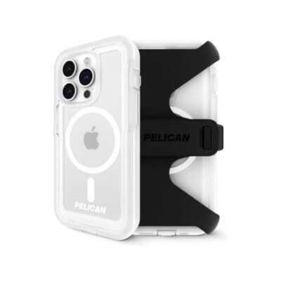Pelican Voyager Apple iPhone 15 Pro MagSafe Case Holster Clear Belt Clip