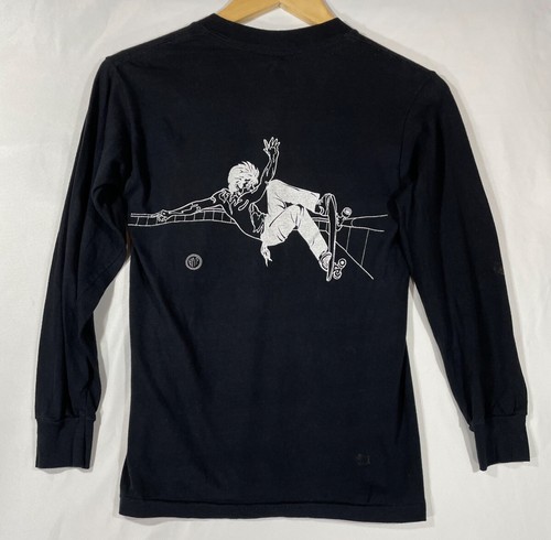 Vintage NOS 1980s Thrasher Magazine Black Long Sleeve T