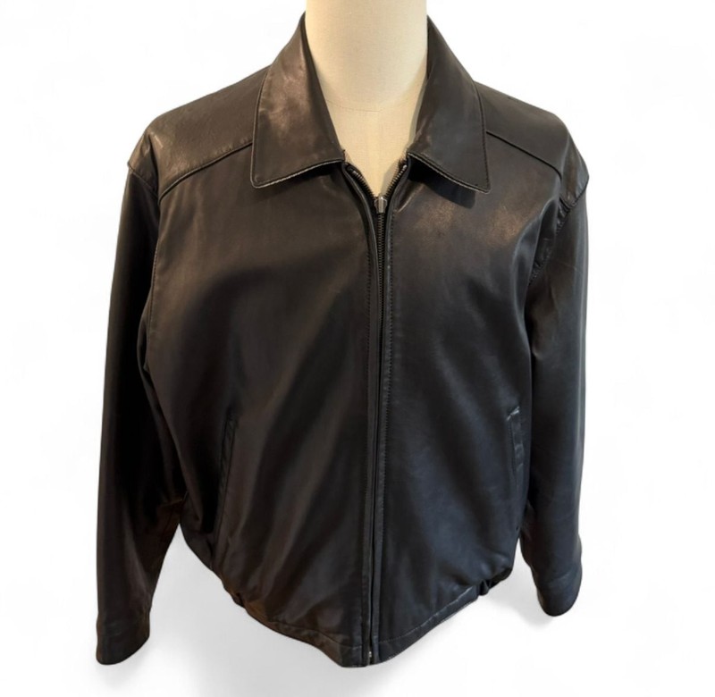Vintage Weatherproof Black Genuine Reversible Leather Jacket