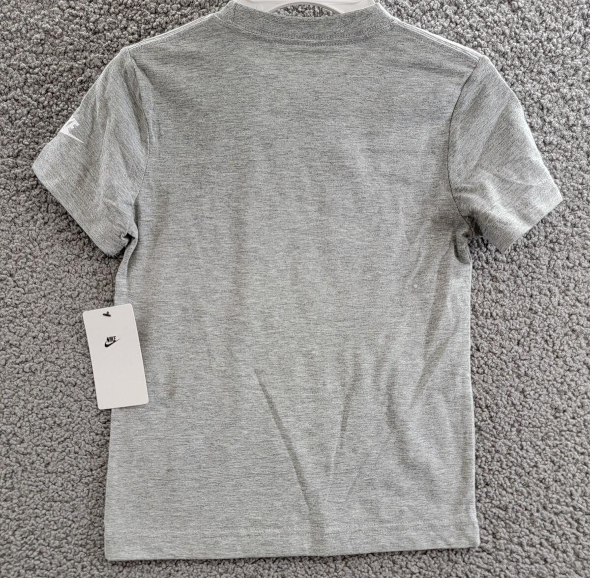 Nike Futura Evergreen T-Shirt Boys 7 Dark Heather Grey Short Sleeve Pullover - Picture 10 of 14