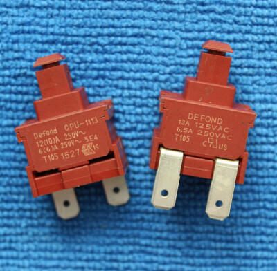 5pcs CPU-1113 Power ON OFF Switch Push Botton 2 Pin 13/6.5A 125/250V