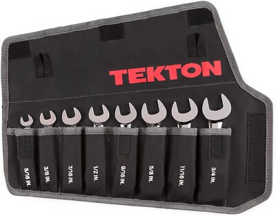 tekton 8-pc. Stubby Combination Wrench Set - Pouch (5/16-3/4 in.) WRN01086