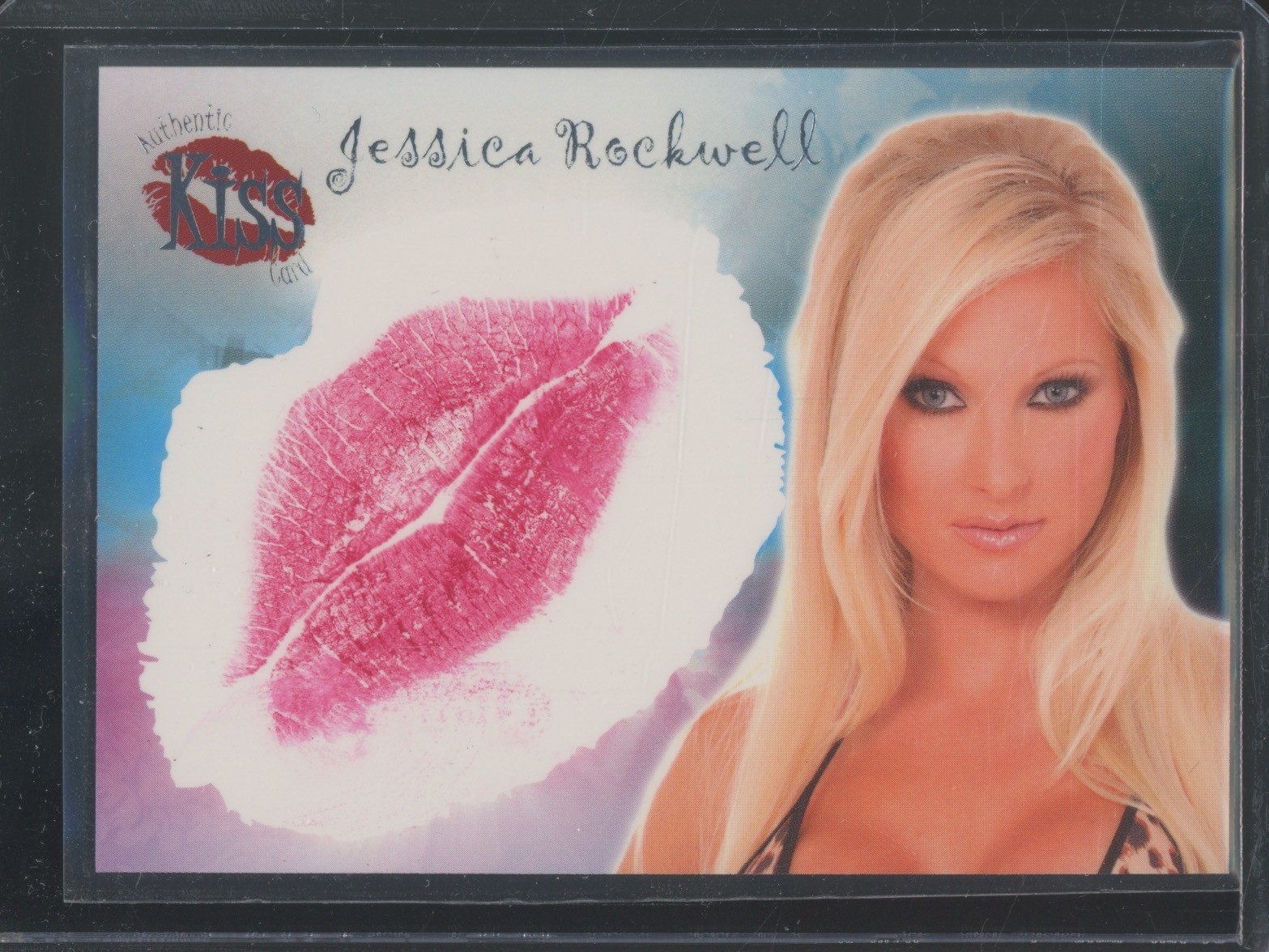 2007 Bench Warmer Kiss Card Silver Foil Jessica Rockwell Kiss Print