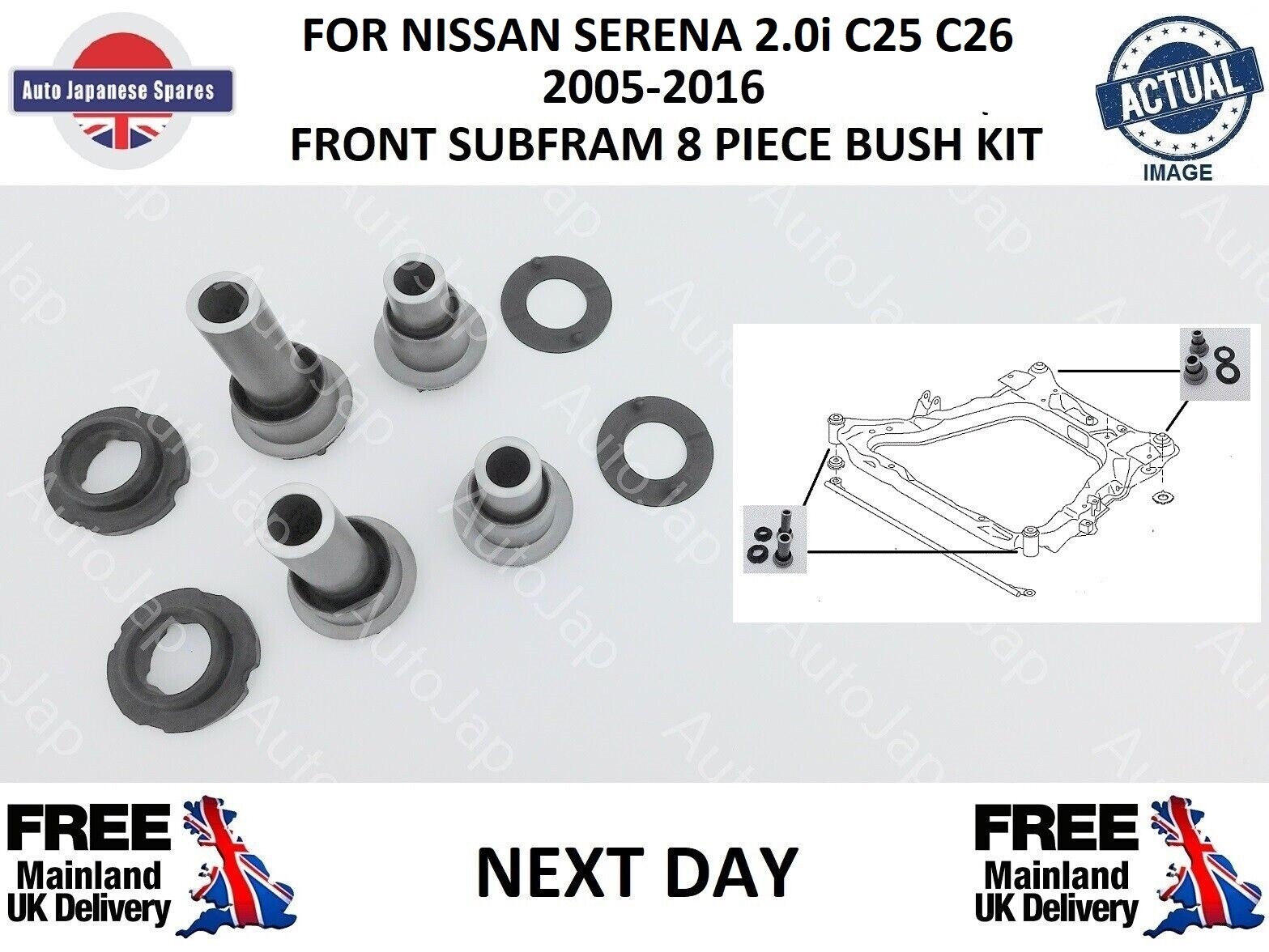 FOR NISSAN SERENA 2.0i C25 C26 2005-2016 FRONT SUBFRAME 8