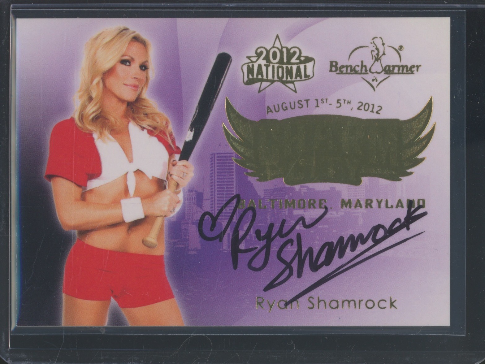 2012 Bench Warmer Charm City National Gold Foil Ryan Shamrock Auto Autograph