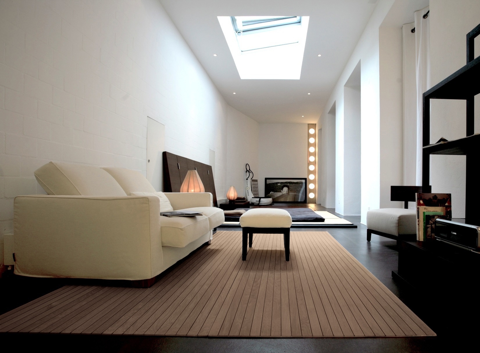 STRIPES di tappeti Bambust, Nature del tappeto da soggiorno in bambù, in 15 dimensioni 