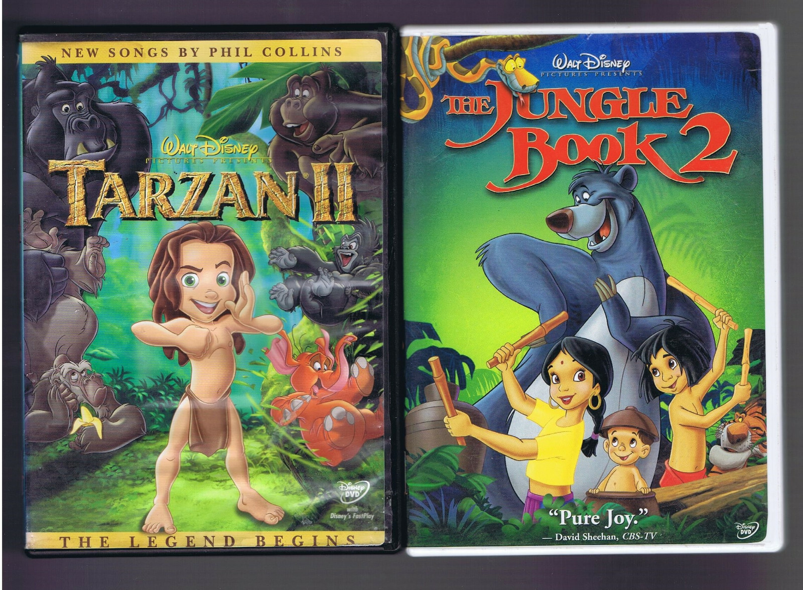2 pc DISNEY LOT: Jungle Book 2 / Tarzan 2 (DVD) both with