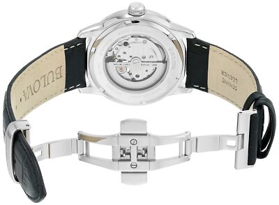 Pre-owned Bulova Classic Automatic Men's Stainless Steel Watch - 96a135 In Silver Tone/ Black Strap