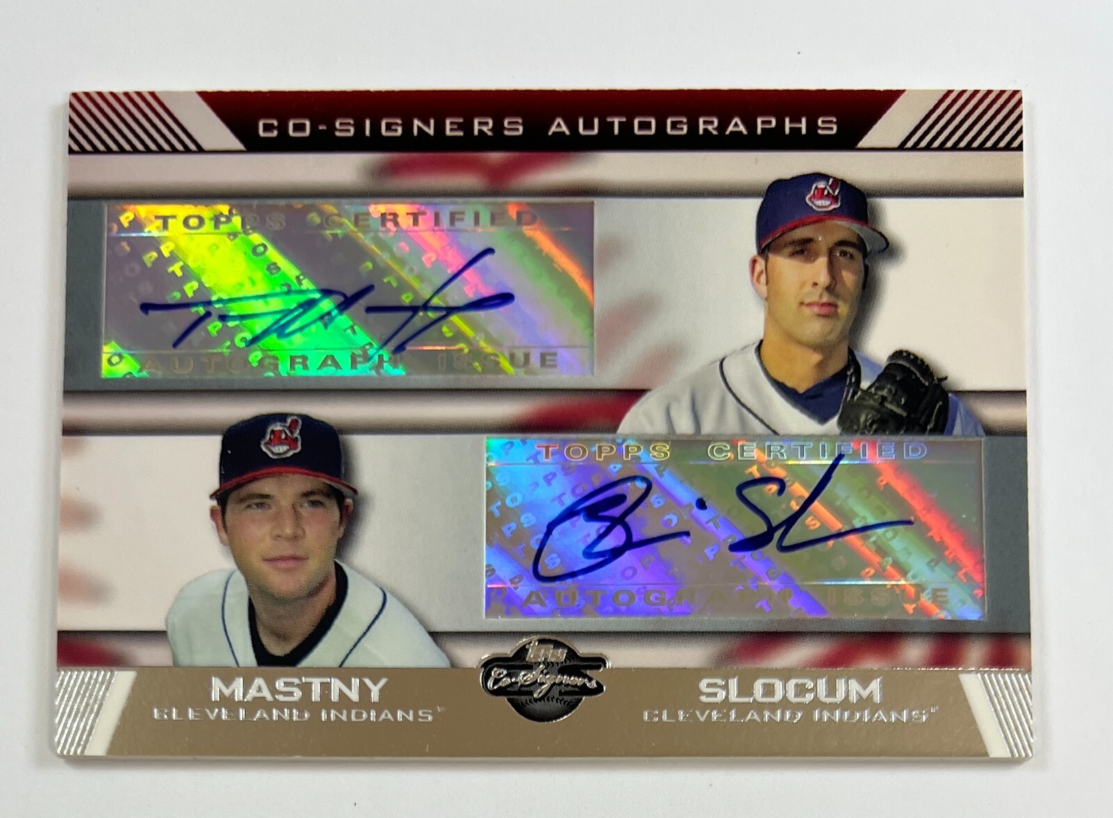 TOPPS COーSIGNERS autograph 2007 Topps Co-Signers Tom Mastny & Brian Slocum Dual Auto