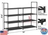 FIDUCIAL HOME 4 Tiers Shoe Rack Organizer 16-20 Pairs Stackable Shoe Storage Shelf Durable for Closet Entryway, Black