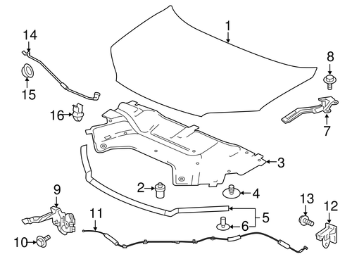 Genuine Honda Support Rod Holder 90672-TG7-A01