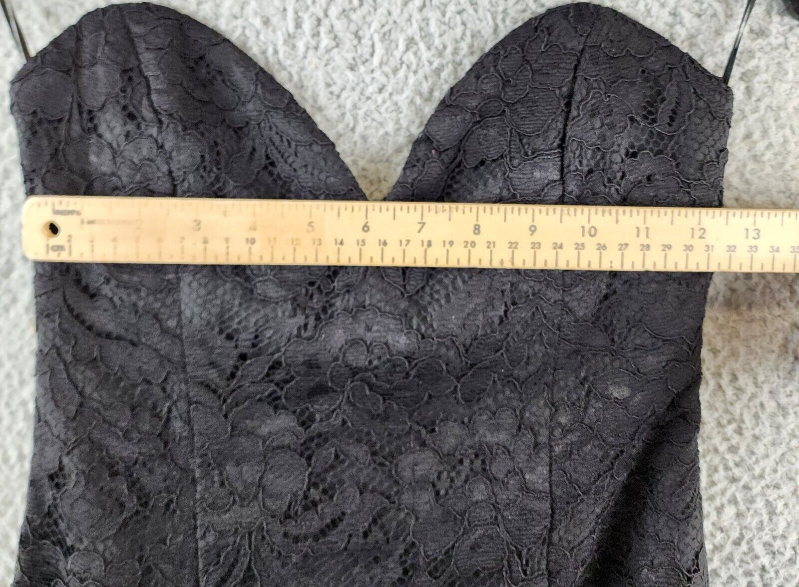 Bardot Artemis Midi Lace Dress Women's 2 Black Sweetheart Neck Back Zip Closure - Picture 5 of 13