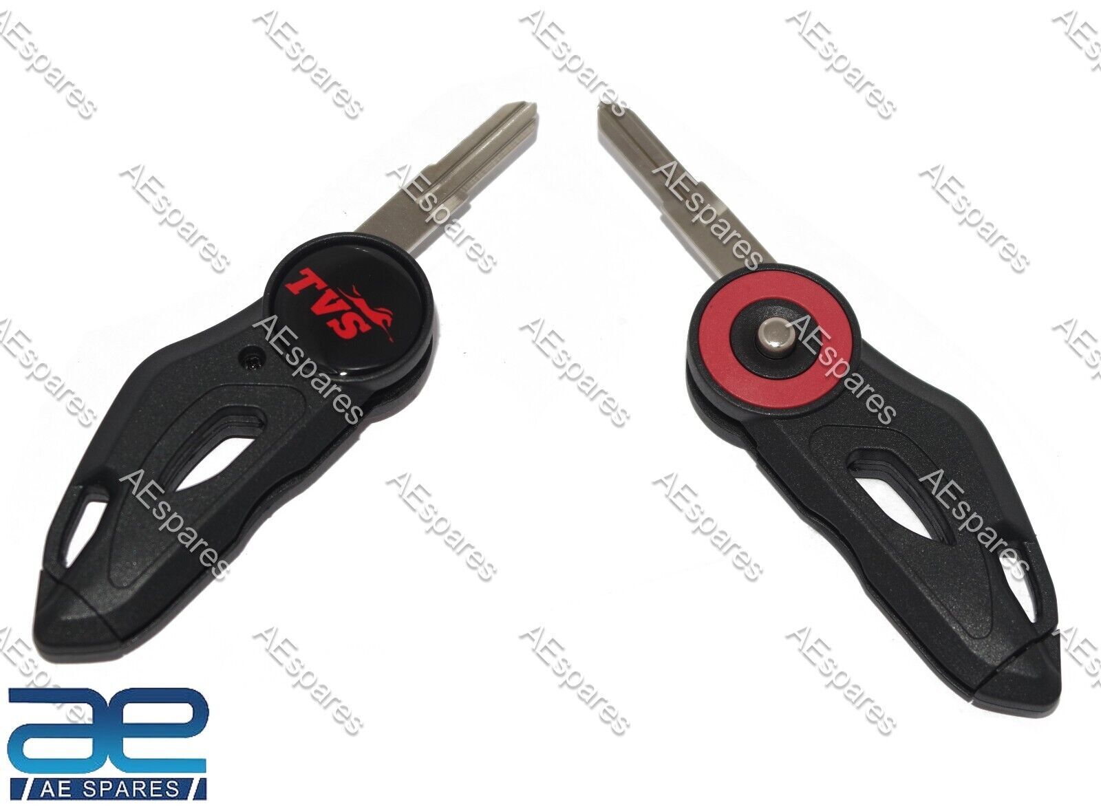 Flip Up Style Right Cut Blank Key Set For TVS Motorcycle