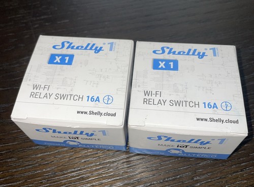 LOT of 2 NEW SHELLY 1 Smart Home Device X1 Relay Switch 16A Wi-Fi 1 x 1