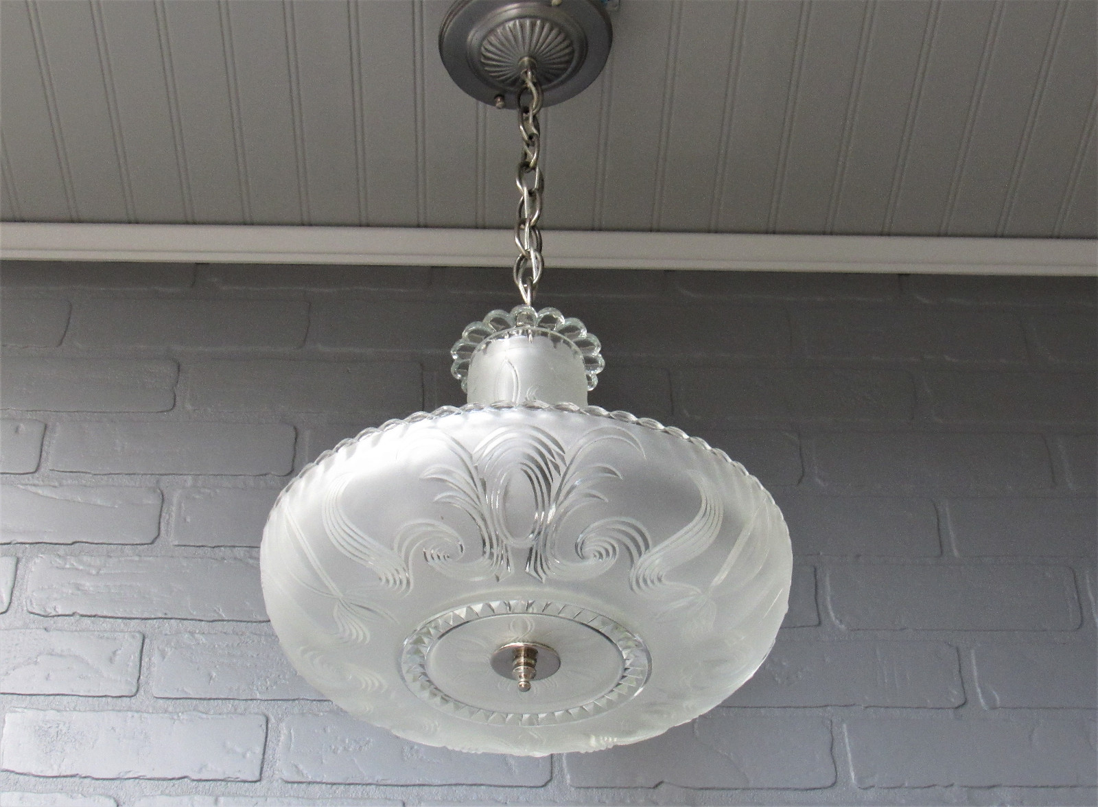 Vintage Antique Art Deco Chandelier Ceiling Light 20