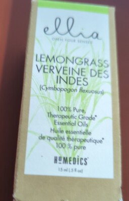 ellia Essential Oil 15 ml LEMONGRASS Homedics 100% Pure Therapeutic Grade