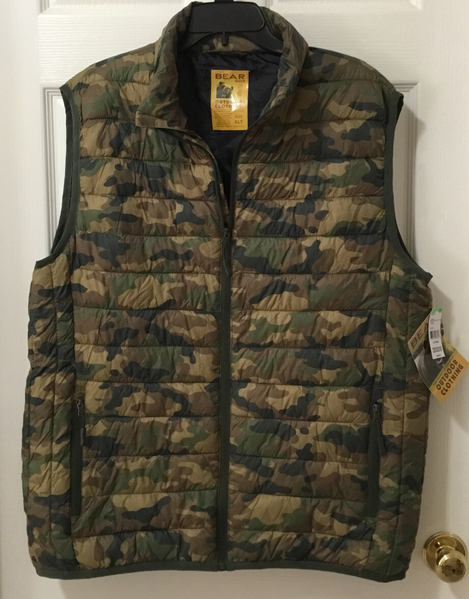 Download Men's Big & Tall Puffer Vest - Army Camo by Bear Outdoor ...