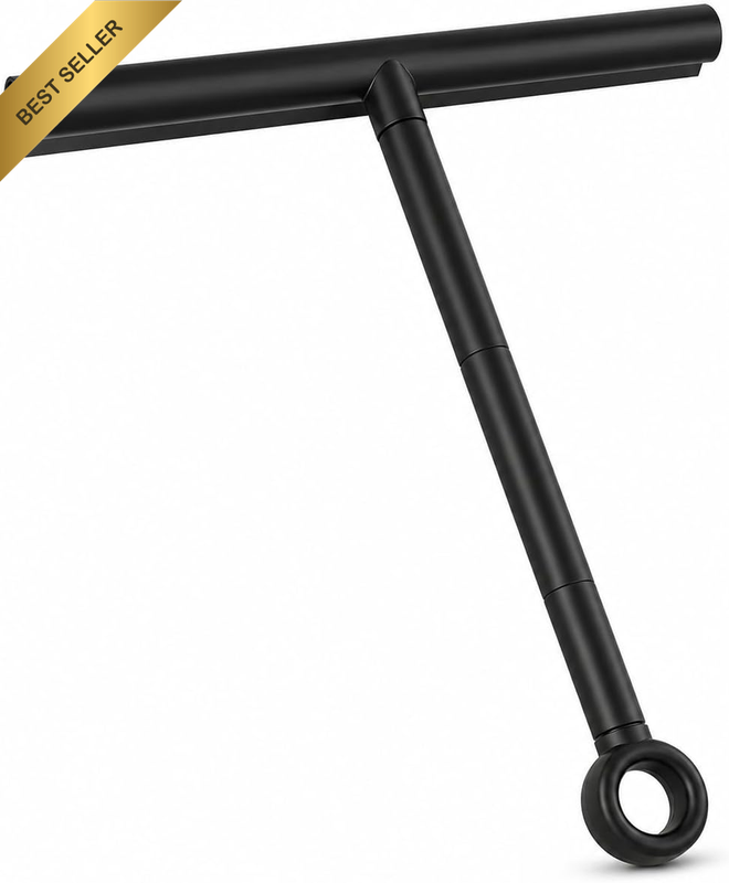 Window Squeegee with Adjustable Handle, 3-Section Extendable Glass Cleaner, Repl