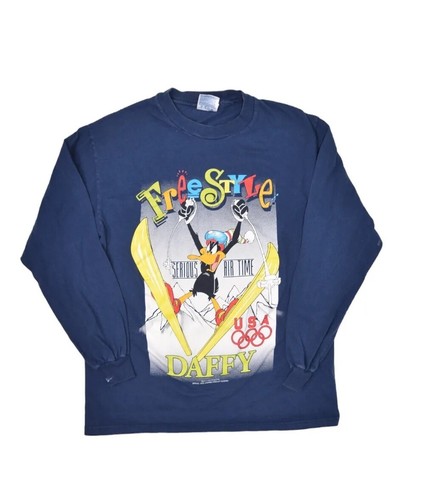 トップス 80's vintage duck comical sweat Vintage 1980s Funny Ducks 80s Animal Print Humor Duck