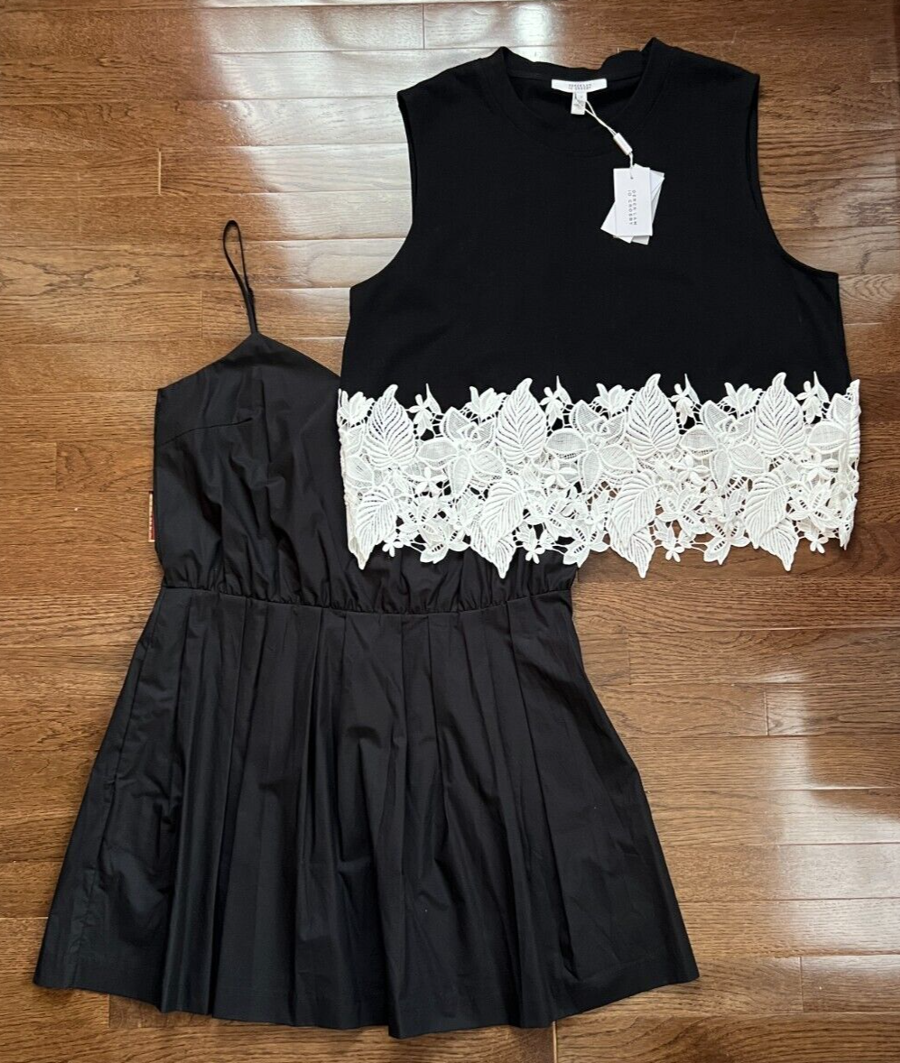 Derek Lam::ワンピース:14[RESALE] Derek Lam 10 Crosby Lea 2 in 1 dress in black knit top
