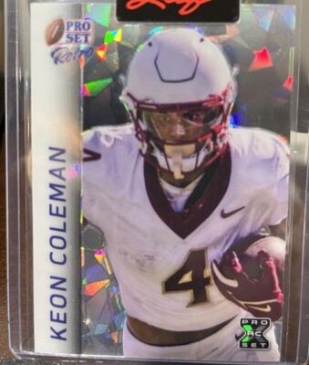 Keon Coleman pro set pre-production proof one of one crystal bills
