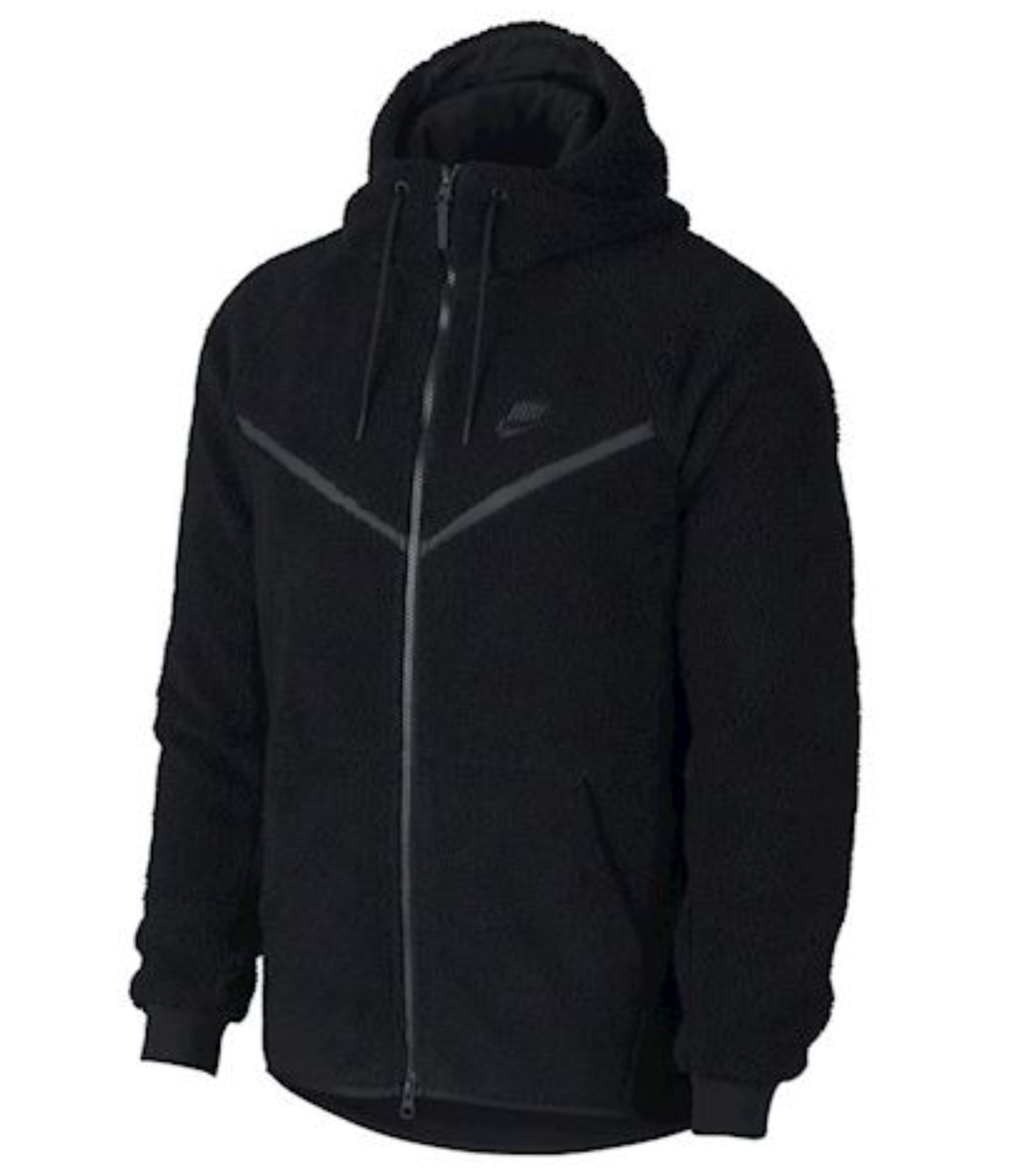 Pre-owned Nike Men's  Sportswear Nsw Tech Fleece Sherpa Windrunner Jacket Cj4535 010 In As Pictured