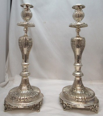 Sterling Silver 925 Candlestick Made In Italy Elegant Details 1478 Grams
