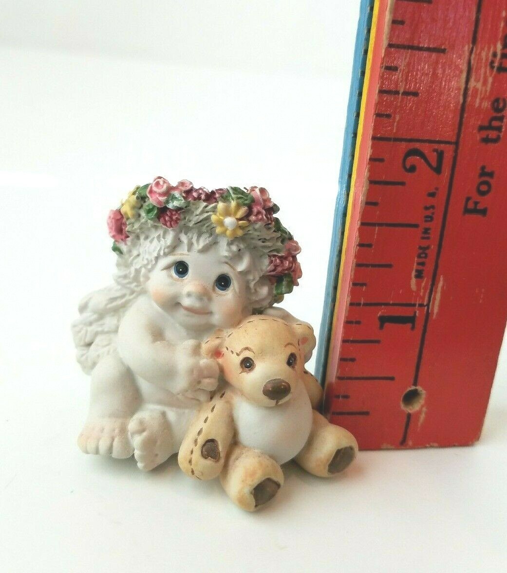 Dreamsicles Mini Figurine Cherub Playmates 1996 DC020 Teddy Bear