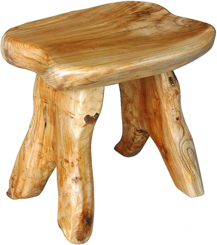 Cedar Roots Wooden Stool Naturally Shape 10" X 13.5 X 12.2 H