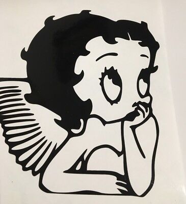 Betty Boop Hands Together Car or Truck Window Laptop Decal Sticker White 2.6X6