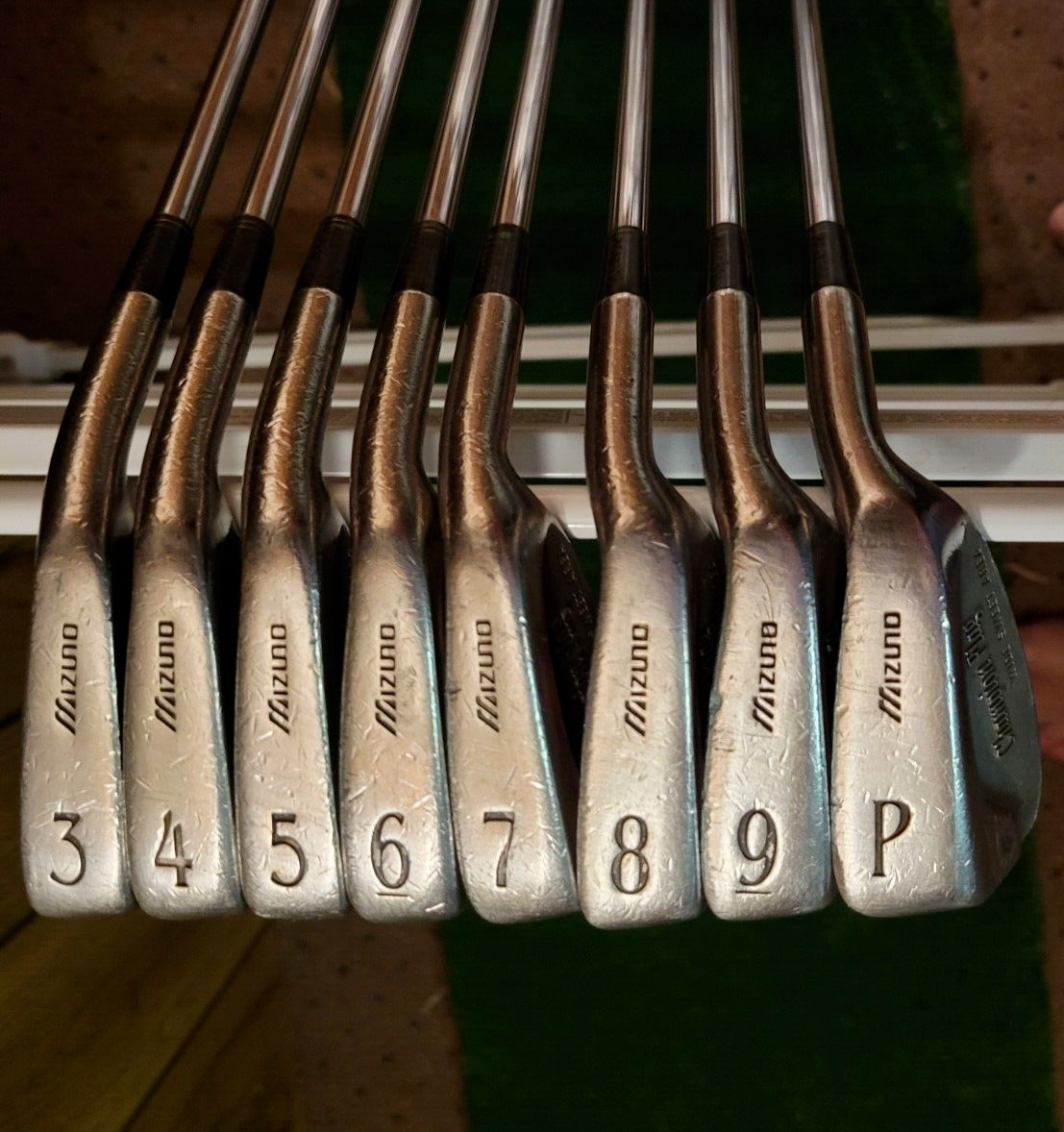 Vintage Mizuno Champion Flag matched iron set, RH, Regular Vintage Mizuno Champion Flag matched iron set, RH, Regular