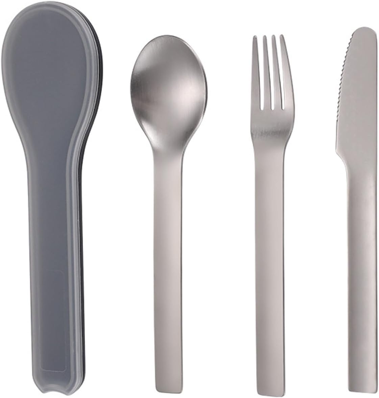 Smash Stainless Steel Cutlery Set with Silicone Case,Portable Stainless Steel Fl
