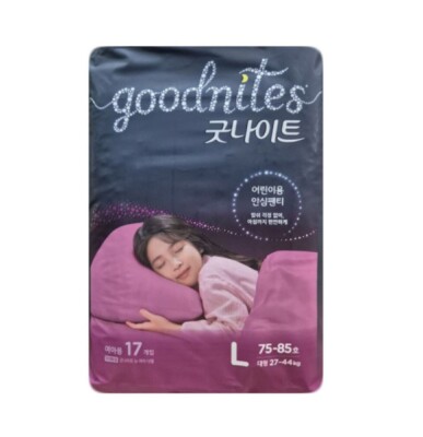 GoodNites [Fille, L]Corée couches sous-vêtements pour enfants (17 ct. par paq...