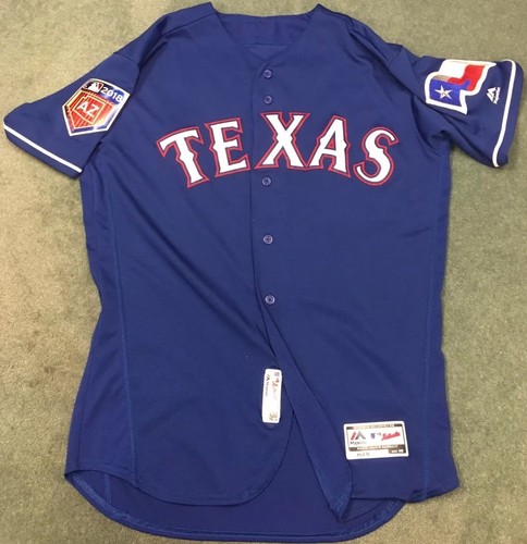 Isiah Kiner-Falefa 2018 GAME USED WORN Texas Rangers Jersey MLB Hologram Hawaii
