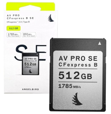 Angelbird 512GB AV PRO CFexpress 2.0 Type B SE Memory Card Support 8K+ RAW