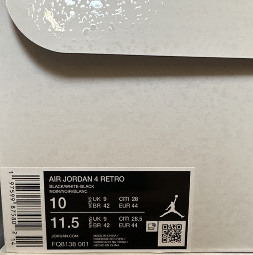 JORDAN JORDAN 4 WHITE THUNDER SIZE EU 44