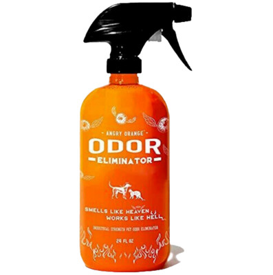 ANGRY ORANGE Pet Odor Eliminator Citrus Deodorizer Pet Dog Cat Large 24oz Spray