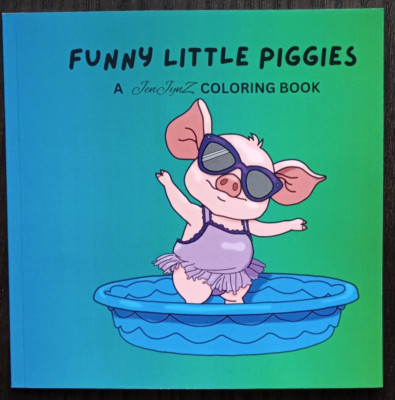 Hand-Drawn Coloring Book by JenJynZ Funny Little Piggies