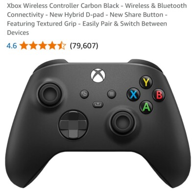 Microsoft Wireless Controller for Xbox Series X/S - Carbon Black