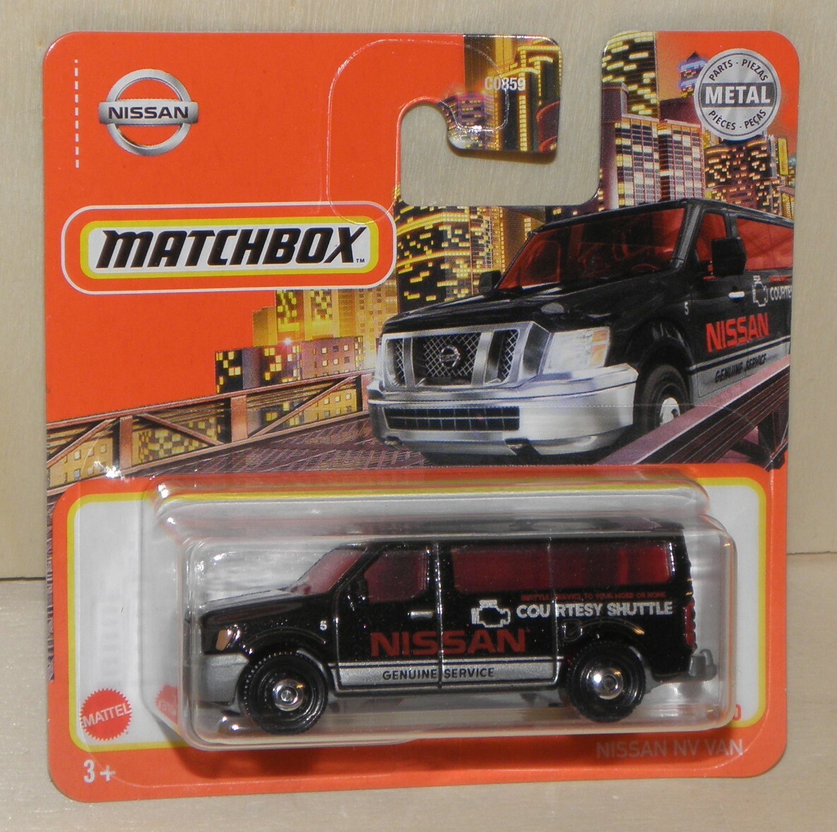 2021 Matchbox 2014 NISSAN NV VAN Courtesy Shuttle schwarz MBX 66100 GXM84 NEU