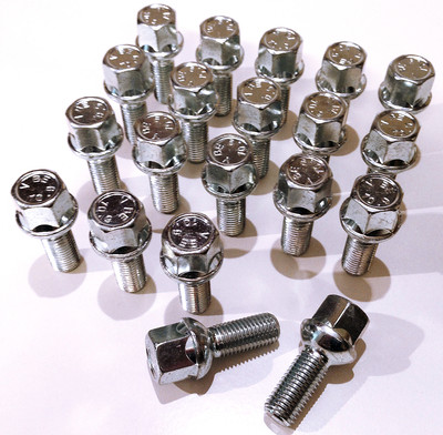 20 x wheel bolts nuts. M12 x 1.5 Radius Seat 26mm Thread Length 17mm Hex
