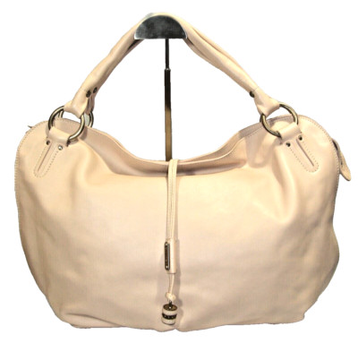 CELINE Beige-Pink Exquisite Soft Leather XL Bittersweet Satchl Shoulder Bag MINT