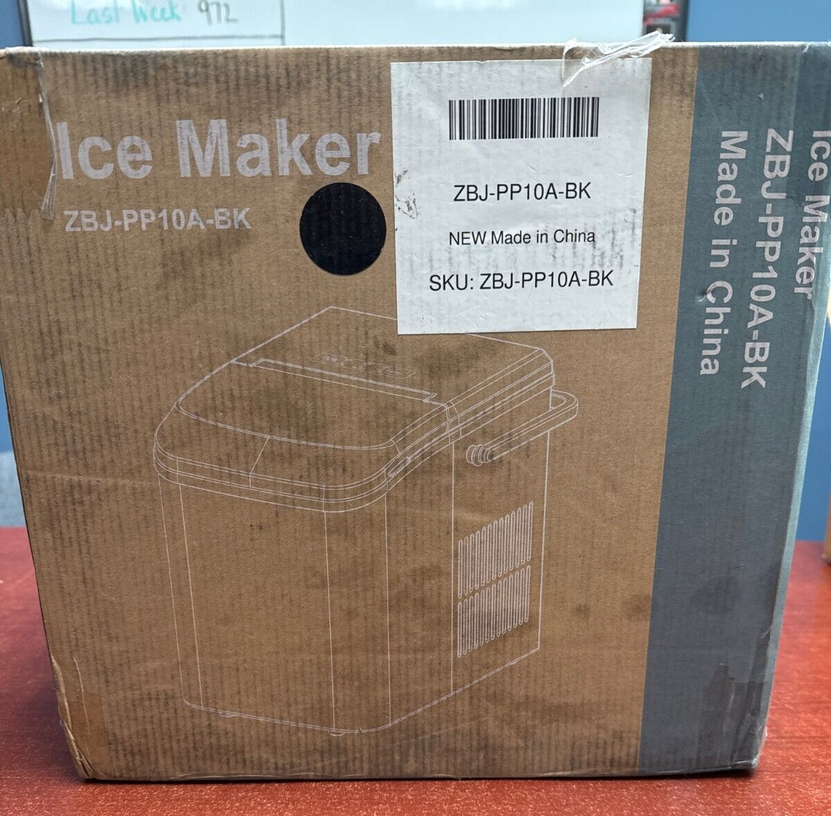New, Countertop Ice Maker, ZBJ-PP10A-BK, Black