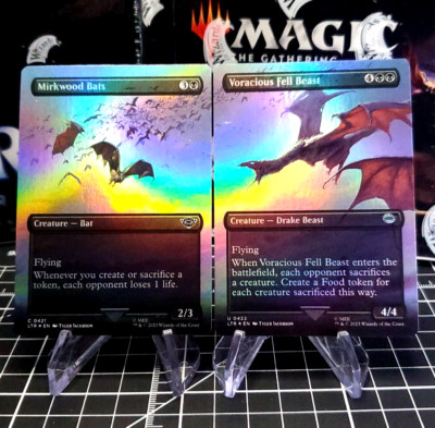 FOIL Mirkwood Bats & Voracious Fell Beast - Borderless Part of SCENE LOTR MTG NM