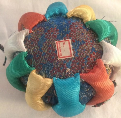 Vintage Oriental PIN CUSHION  Silk 10-Chinese Japanese Asian Men Women Children