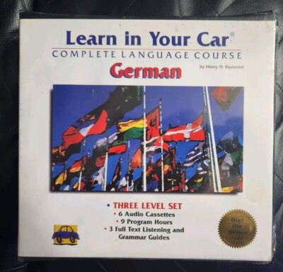 German Learn In Your Car Complete Language Course 3 Level Set Audio Cassette NEW