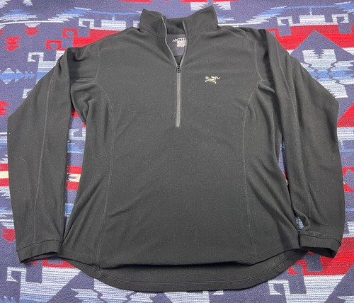 ARCTERYX DELTA LT ZIP BLACK JACKET TOP POLARTEC FLEECE WOMENS XL