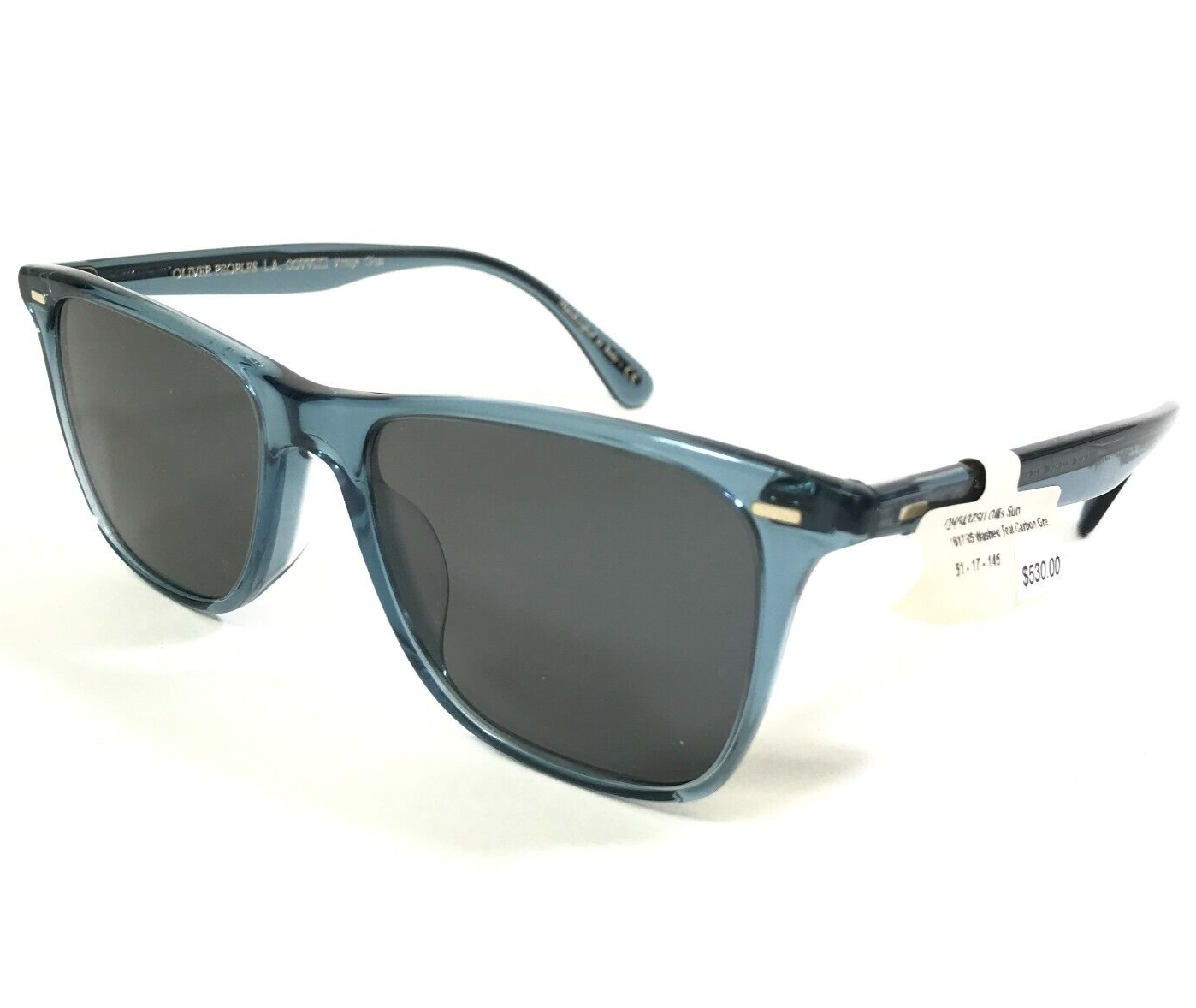 Pre-owned Oliver Peoples Sunglasses Ov5437su 1617r5 Ollis Sun Clear Blue Frames Gray Lens